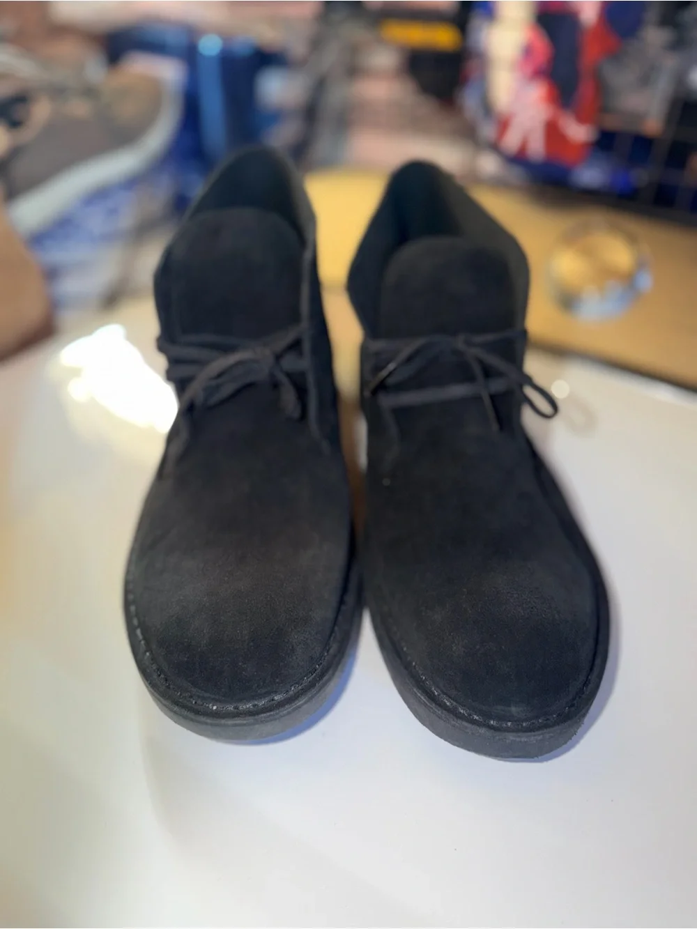 NWOT Clarks Collection Men’s Size 12 Black Suede Chukka Desert Boots Lace Up